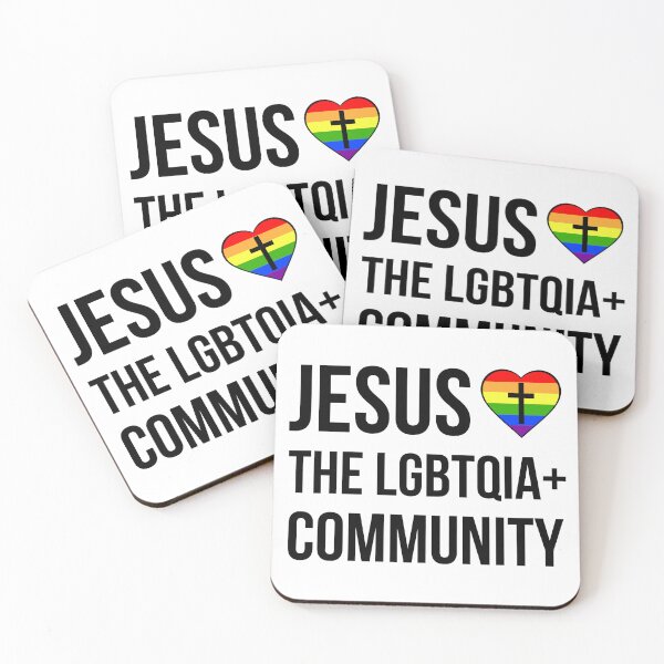 Item preview, Jesus hearts the LGBTQIA+ community  designed and sold by Rachel the Artist .