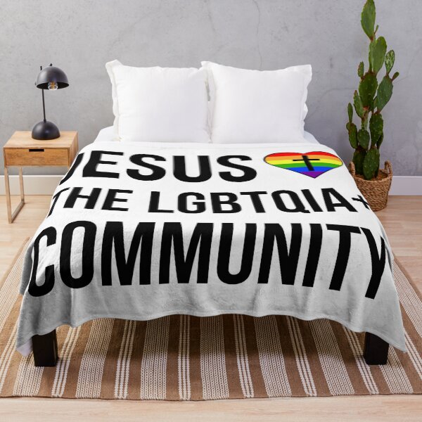 Item preview, Jesus hearts the LGBTQIA+ community  designed and sold by Rachel the Artist .