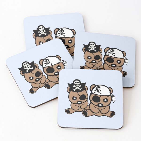 Item preview, 2 Evil Bear Pirate Crew Captain Sailer Buccaneer Sailing Team designed and sold by shirt-o-mat.