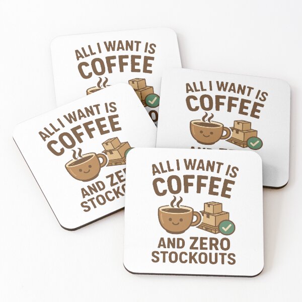 Item preview, Coffee & Zero Stockouts – Funny Logistics Retro Tee designed and sold by RetroNibylander.