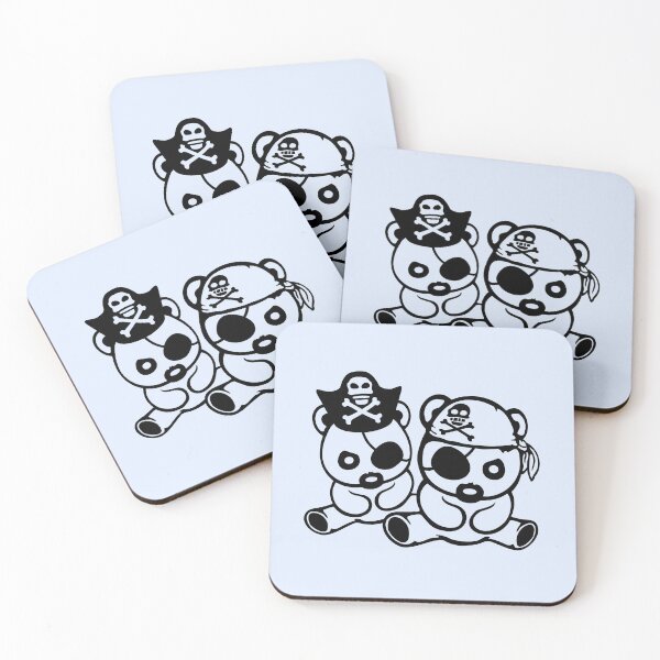 Item preview, 2 Evil Bear Pirate Crew Captain Sailer Buccaneer Sailing Team designed and sold by shirt-o-mat.