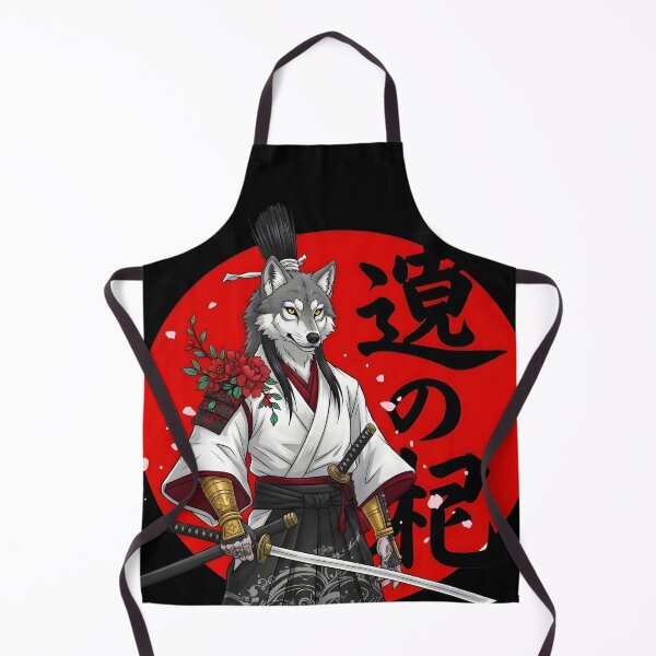 Item preview, Samurai Wolf Warrior – Japanese Anthro Art with Katana & Red Sun designed and sold by fawzimorsy.