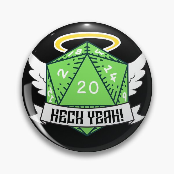 Item preview, Heck Yeah! Angel D20 Natural 20 Crit Die designed and sold by Candlelicht Designs.