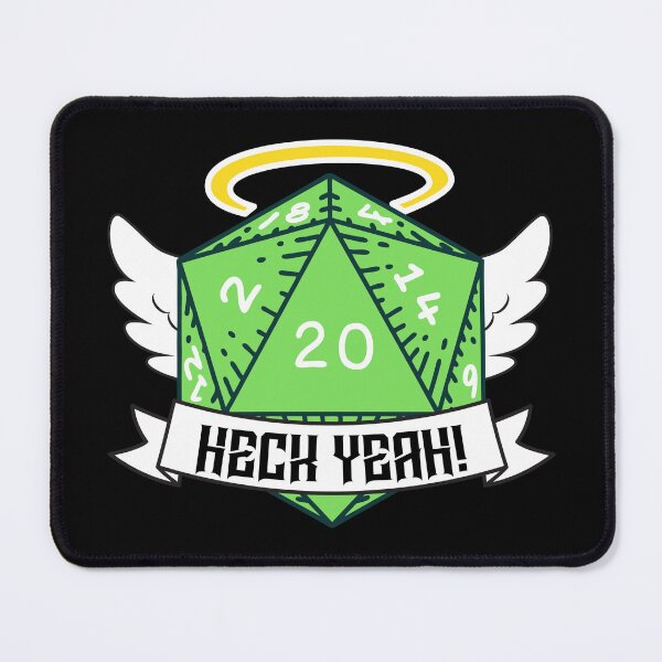 Item preview, Heck Yeah! Angel D20 Natural 20 Crit Die designed and sold by Candlelicht Designs.