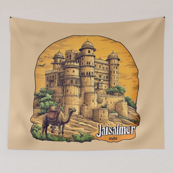 Item preview, Jaisalmer, India – Golden Fort & Camel designed and sold by Myra365Art.