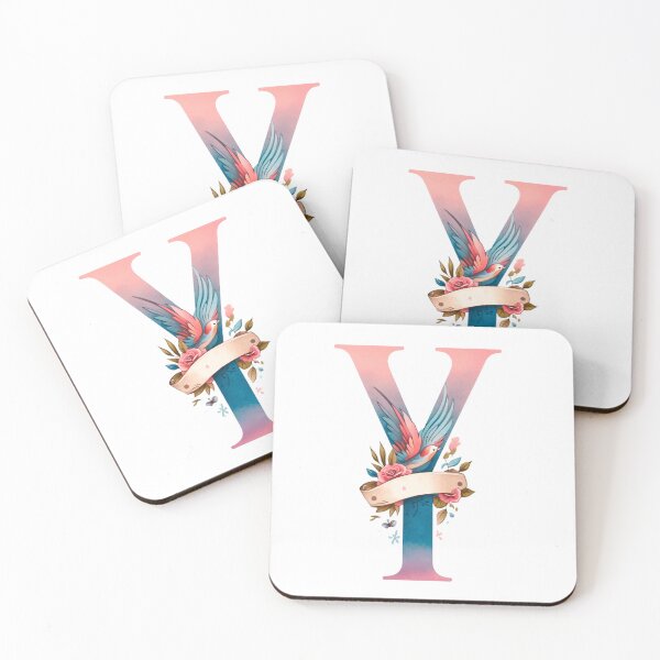 Item preview, Letter Y Watercolor Alphabet Tattoo Initial monogram sticker birds roses art designed and sold by SomniferumWars.