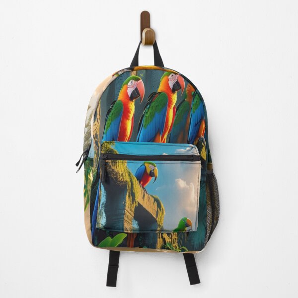 Item preview, Exotic Birds on Ancient Jungle Ruins at Sunrise designed and sold by Max Store.