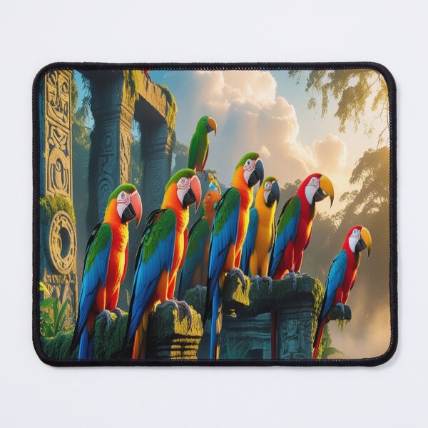Item preview, Exotic Birds on Ancient Jungle Ruins at Sunrise designed and sold by Max Store.