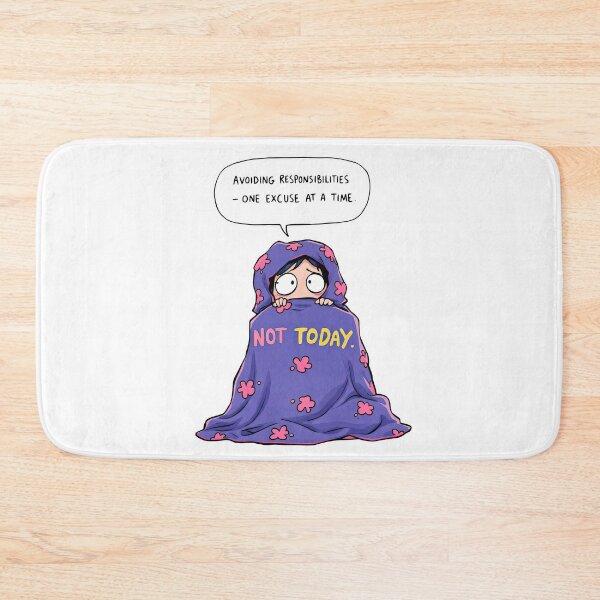Item preview, Cartoon of a woman wrapped in a blanket with a thought bubble above her designed and sold by cafegrafis.