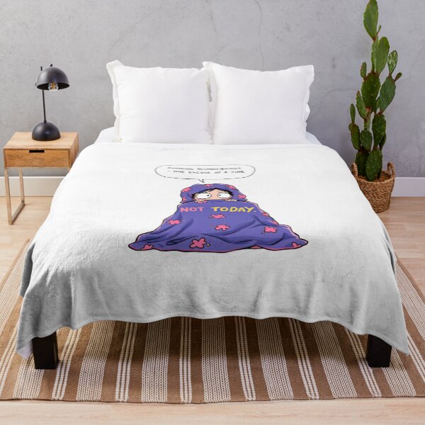 Item preview, Cartoon of a woman wrapped in a blanket with a thought bubble above her designed and sold by cafegrafis.