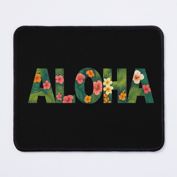 Item preview, Tropical Aloha Letters with Hawaiian Floral Pattern designed and sold by haitrieuic96.