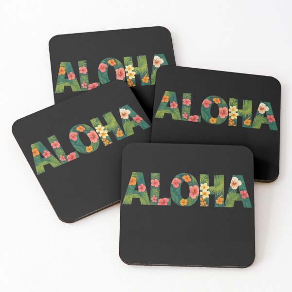 Item preview, Tropical Aloha Letters with Hawaiian Floral Pattern designed and sold by haitrieuic96.