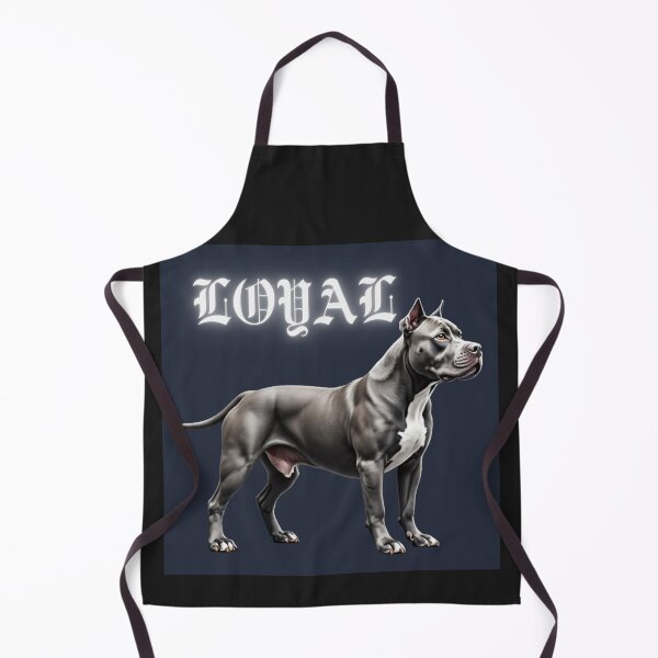 Item preview, Beautiful Gray Pitbull "Loyal" on black background designed and sold by StickerCherry.
