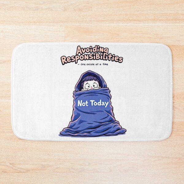 Item preview, A cartoon image of a person wrapped in a blanket with the words avoiding responsibilities designed and sold by cafegrafis.
