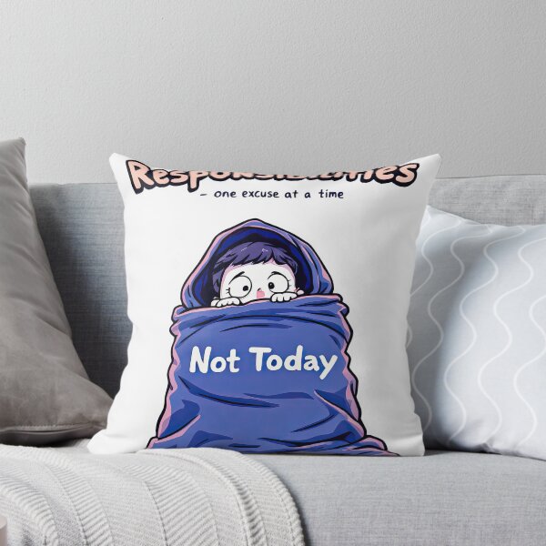 Item preview, A cartoon image of a person wrapped in a blanket with the words avoiding responsibilities designed and sold by cafegrafis.