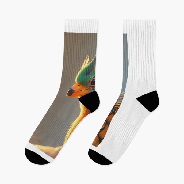 Aperçu de l'œuvre Portrait d'oiseau exotique au plumage tribal créée et vendue par Max Store.