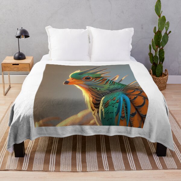 Aperçu de l'œuvre Portrait d'oiseau exotique au plumage tribal créée et vendue par Max Store.