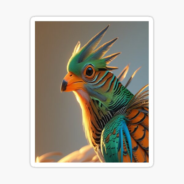 Item preview, Exotic Bird Tribal Plumage Portrait designed and sold by Max Store.