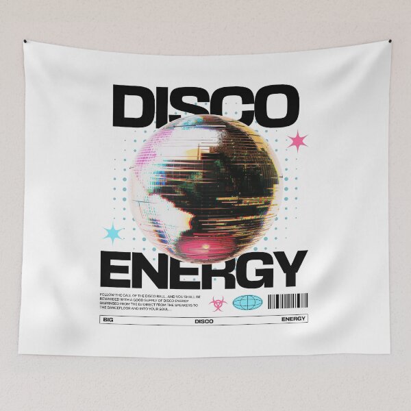 Item preview, DISCO - Disco Ball Energy (black) designed and sold by Discothreadz.