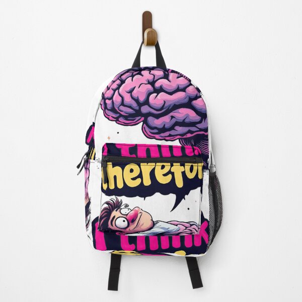 Item preview, A cartoon image of a person sleeping on a brain with a thought bubble above it designed and sold by cafegrafis.