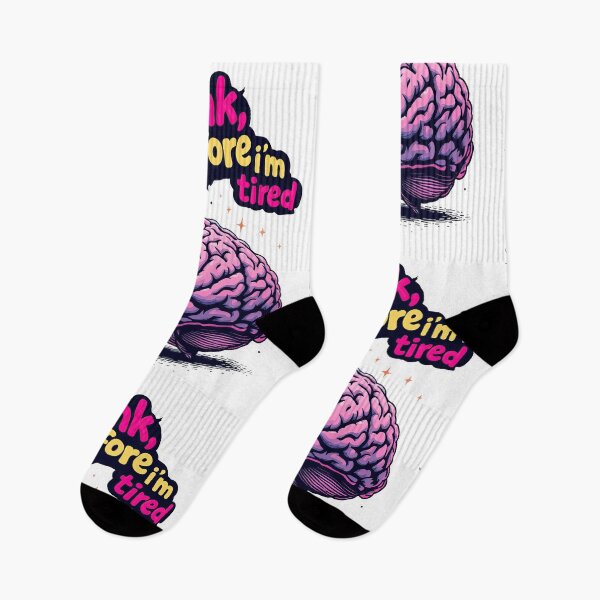 Item preview, A cartoon image of a person sleeping on a brain with a thought bubble above it designed and sold by cafegrafis.