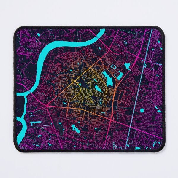 Item preview, Pak Kret City Map Nonthaburi, Thailand - Neon designed and sold by deMAP.