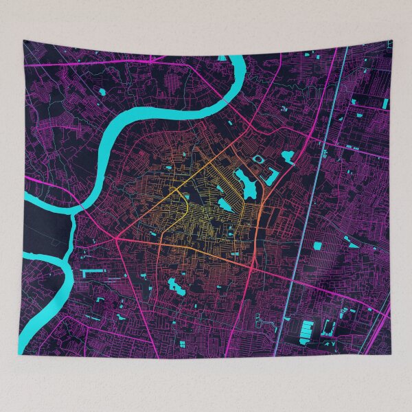 Item preview, Pak Kret City Map Nonthaburi, Thailand - Neon designed and sold by deMAP.