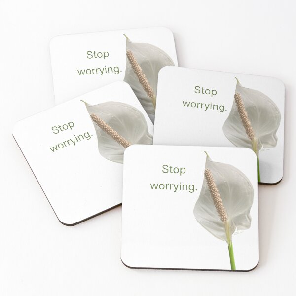 Item preview, Stop worrying, peace lily  designed and sold by Josephine Ethereal.