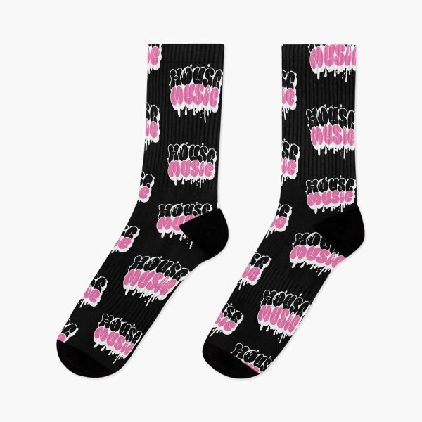 Item preview, HOUSE MUSIC  - Bubbly Drip Font (White/Pink) designed and sold by Discothreadz.