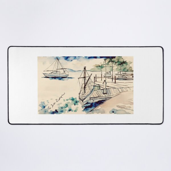 Item preview, Docked in Long Beach designed and sold by DanielByramArt.