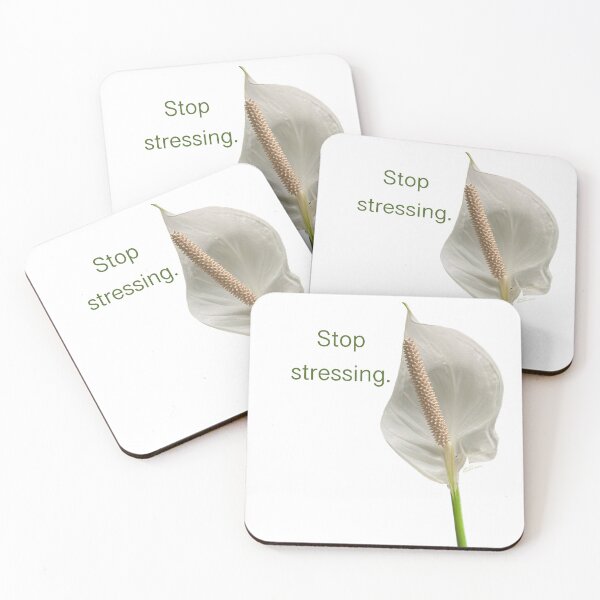 Item preview, Stop stressing, peace lily  designed and sold by Josephine Ethereal.