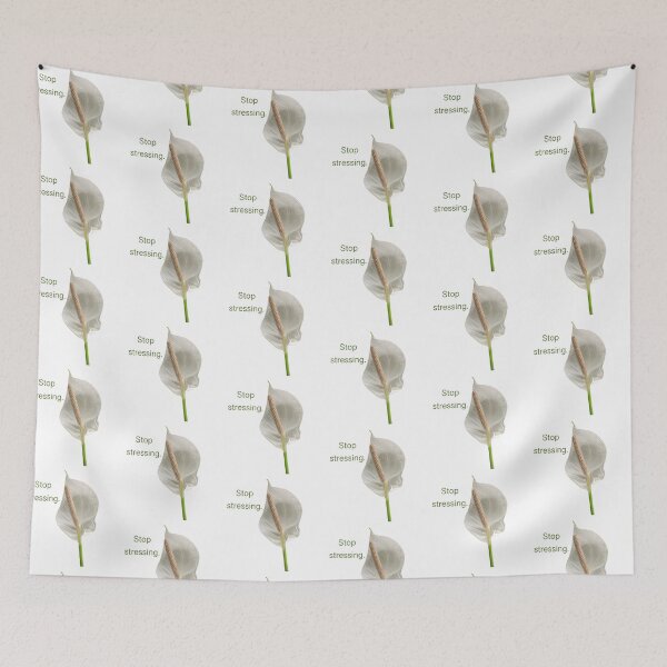 Item preview, Stop stressing, peace lily  designed and sold by Josephine Ethereal.