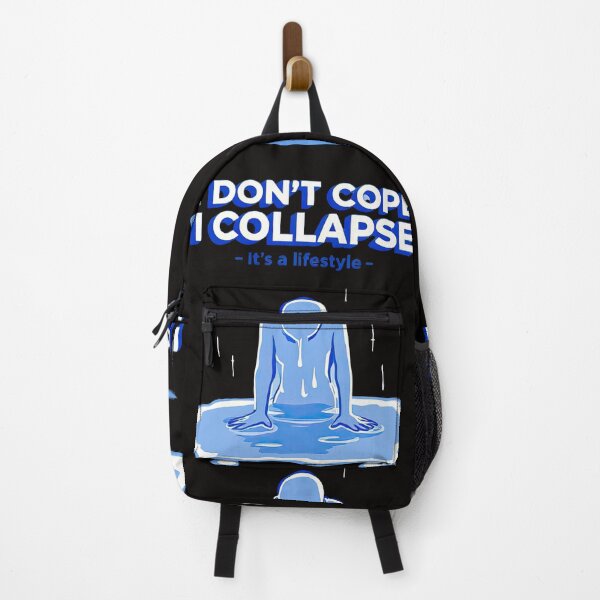 Item preview, There is a blue poster with a picture of a person sitting in a puddle designed and sold by cafegrafis.