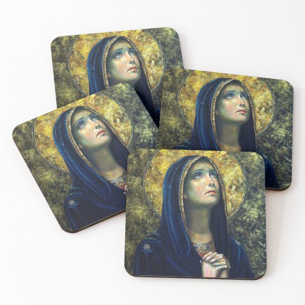 Item preview, Our Lady of Sorrows, Virgin Mary, Virgin Mother, Holy Mother acrylic painting designed and sold by Tahnja Wolter.