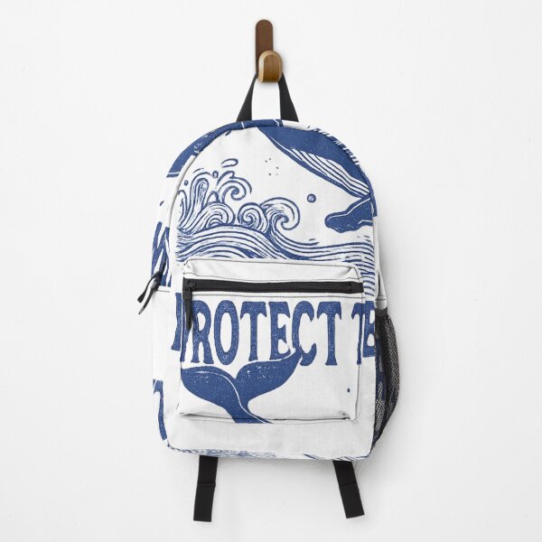 Item preview, Protect the Whales | Vintage Blue Ocean Conservation Print designed and sold by haitrieuic96.