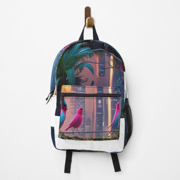 Item preview, Neon Birds Urban Rooftop Garden Night designed and sold by Max Store.