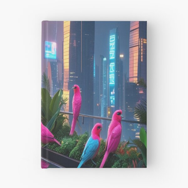 Item preview, Neon Birds Urban Rooftop Garden Night designed and sold by Max Store.