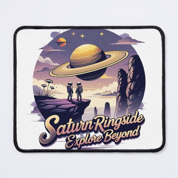 Item preview, Saturn Ringside Scenic Overlook Retro Vector Art designed and sold by LoliDesignShop.