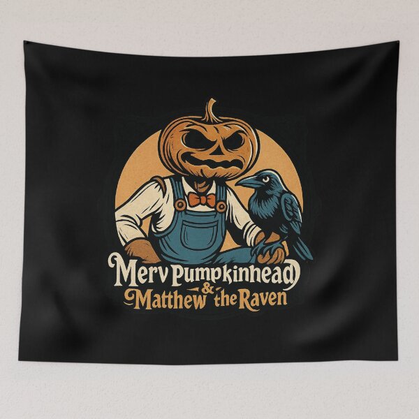 Item preview, Merv Pumpkinhead Matthew The Raven Halloween designed and sold by Sturdust.