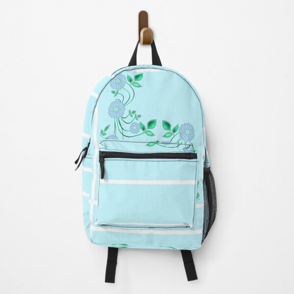 Item preview, Art Nouveau Inspired Blue Flowers on a Grid designed and sold by HopeAndHustle.