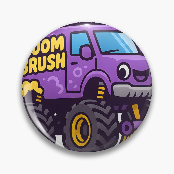 Item preview, Boom Brush – Cartoon Street Sweeper Monster Truck Sticker for Kids designed and sold by kristy234.