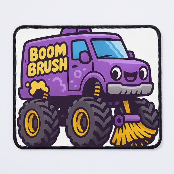 Item preview, Boom Brush – Cartoon Street Sweeper Monster Truck Sticker for Kids designed and sold by kristy234.