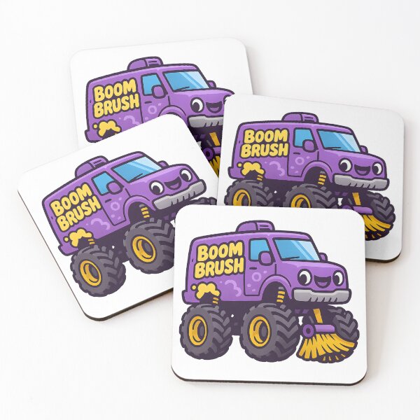 Item preview, Boom Brush – Cartoon Street Sweeper Monster Truck Sticker for Kids designed and sold by kristy234.