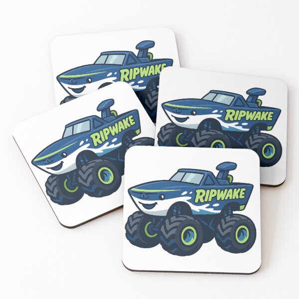 Item preview, Ripwake – Cartoon Speedboat Monster Truck Sticker for Kids designed and sold by kristy234.