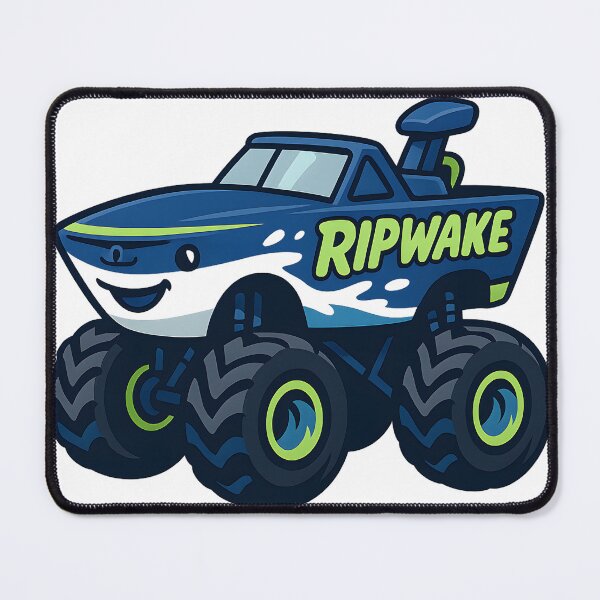 Item preview, Ripwake – Cartoon Speedboat Monster Truck Sticker for Kids designed and sold by kristy234.