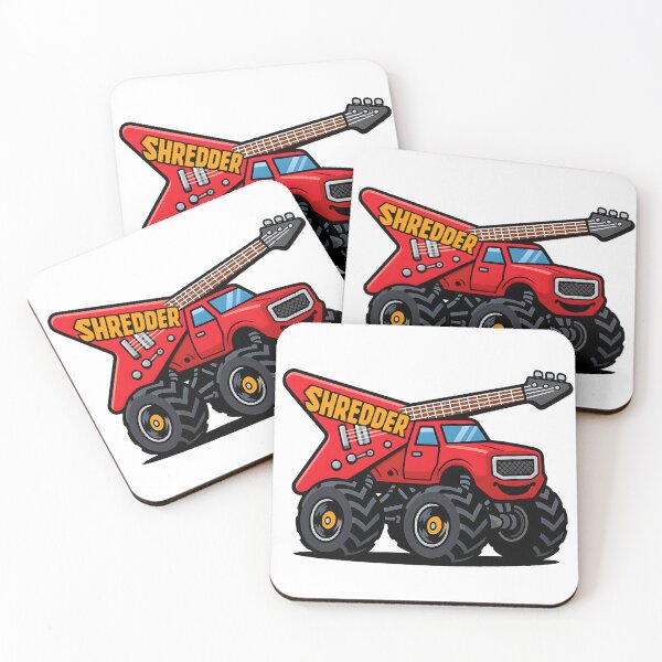 Item preview, Shredderhead – Cartoon Guitar Monster Truck Sticker for Kids designed and sold by kristy234.