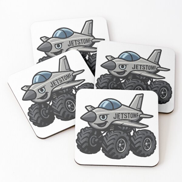 Item preview, Jetstomp – Cartoon Fighter Jet Monster Truck Sticker for Kids designed and sold by kristy234.