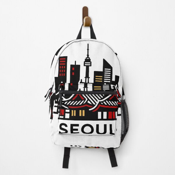 Item preview, Seoul Skyline & Hanok Rooftops – Minimalist Korean Cityscape Art designed and sold by bloomling.
