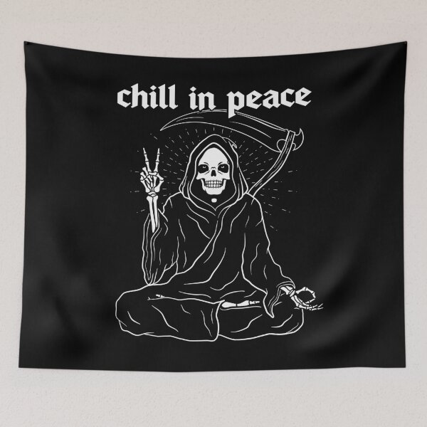 Item preview, Chill in Peace Meditating Grim Reaper designed and sold by 84collective.