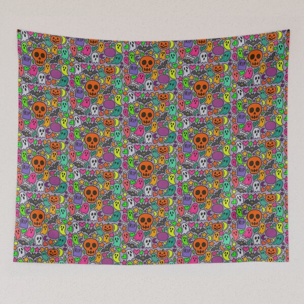 Item preview, Vibrant Halloween Doodles designed and sold by zzz888.